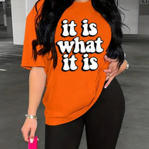 Printed Drop Shoulder T-Shirt Graphic Tees Women Tops