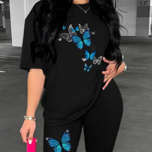 Printed Drop Shoulder T-Shirt Graphic Tees Women Tops